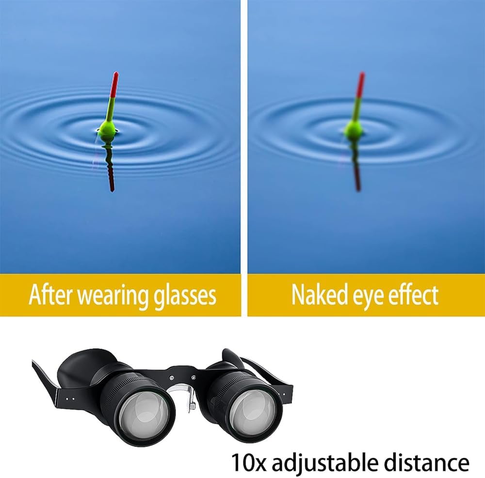 Professionelle Fernglasbrille für den Aussenbereich, 10-Fach, Teleskop, Angelfernglas, hochauflösend
