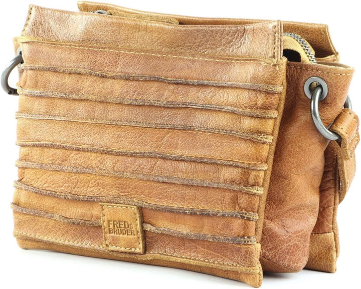 FREDsBRUDER Riffel Sky Umhängetasche Leder 20 cm
