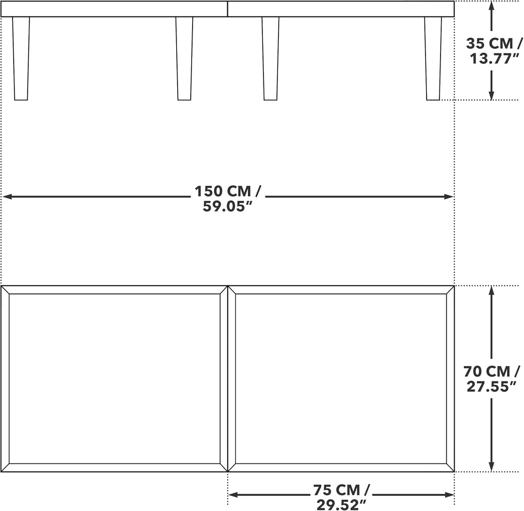 Rustiq Klapptisch Campingtisch - Klapptisch - Bohemian Picknicktisch - Klapptisch – 70X150X35CM – 6