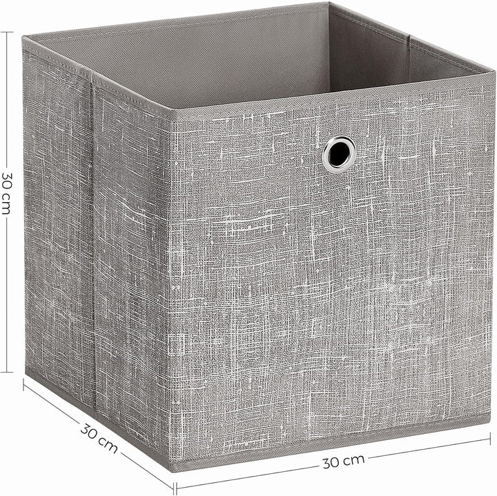 SONGMICS Aufbewahrungsbox, 6er Set, Ordnungsboxen aus Vliesstoff mit Griff, Boxen Aufbewahrung, 30 x