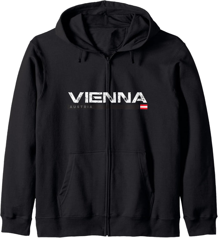 Vienna Austria Weinlese Retro Kapuzenjacke