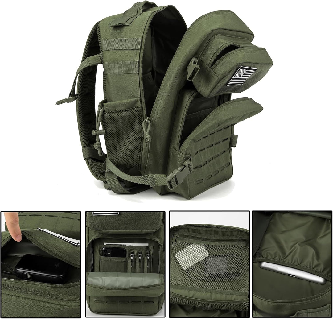 QT&QY Taktischer MilitäR Rucksack Herren Gross 25l/35l/45L Bundeswehr Rucksack 3 Tage Molle Armee Ru