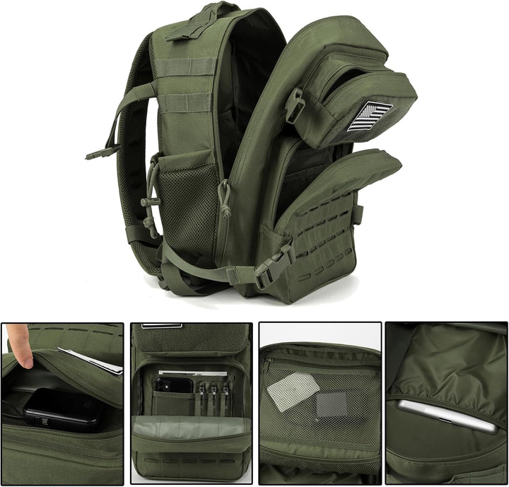 QT&QY Taktischer MilitäR Rucksack Herren Gross 25l/35l/45L Bundeswehr Rucksack 3 Tage Molle Armee Ru