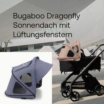 Bugaboo Dragonfly Sonnendach mit Lüftungsfenstern, ausziehbar für zusätzlichen und optimalen Sonnens