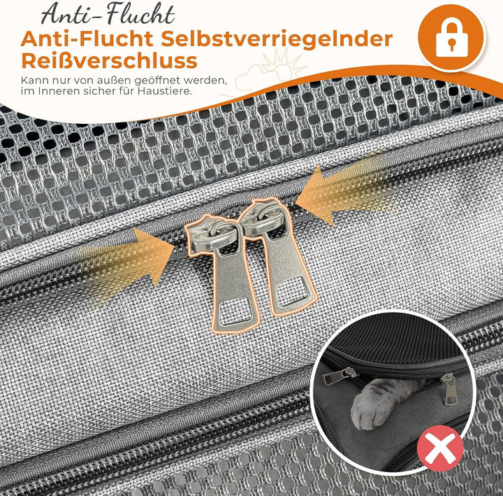 Lohofrnny Transporttasche Katze, Transportbox für Katze Hund, Katzentransporttasche, Faltbare Hausti