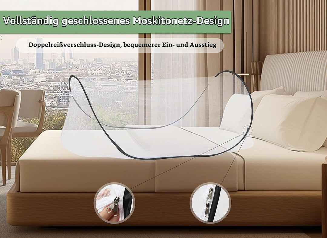 Gugxiom Foldable Mosquito Net, Moskitonetz Up for Single Bed, Portable Reise Moskitonetz, Mosquito N