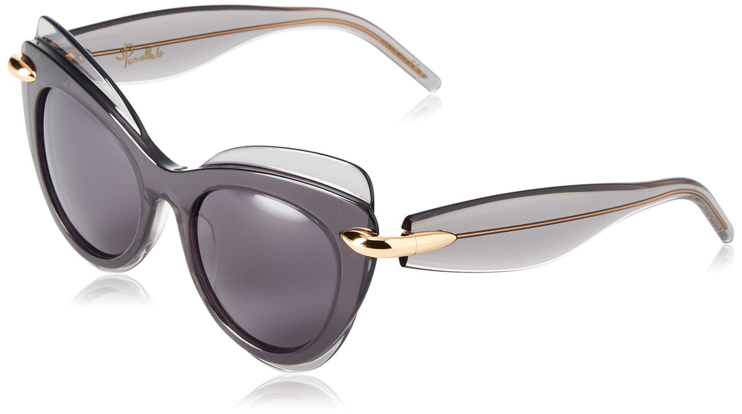Pomellato Damen PM0002S 001 Sonnenbrille, Grau (001-Grey/Smoke), 51