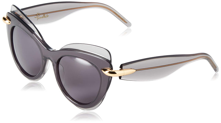Pomellato Damen PM0002S 001 Sonnenbrille, Grau (001-Grey/Smoke), 51