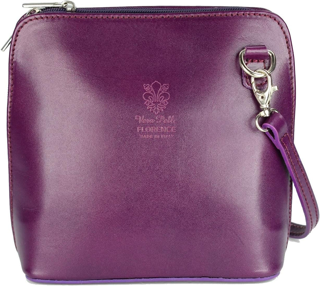 Belli italienische Ledertasche Damen Umhängetasche klein Handtasche Schultertasche Abendtasche in li