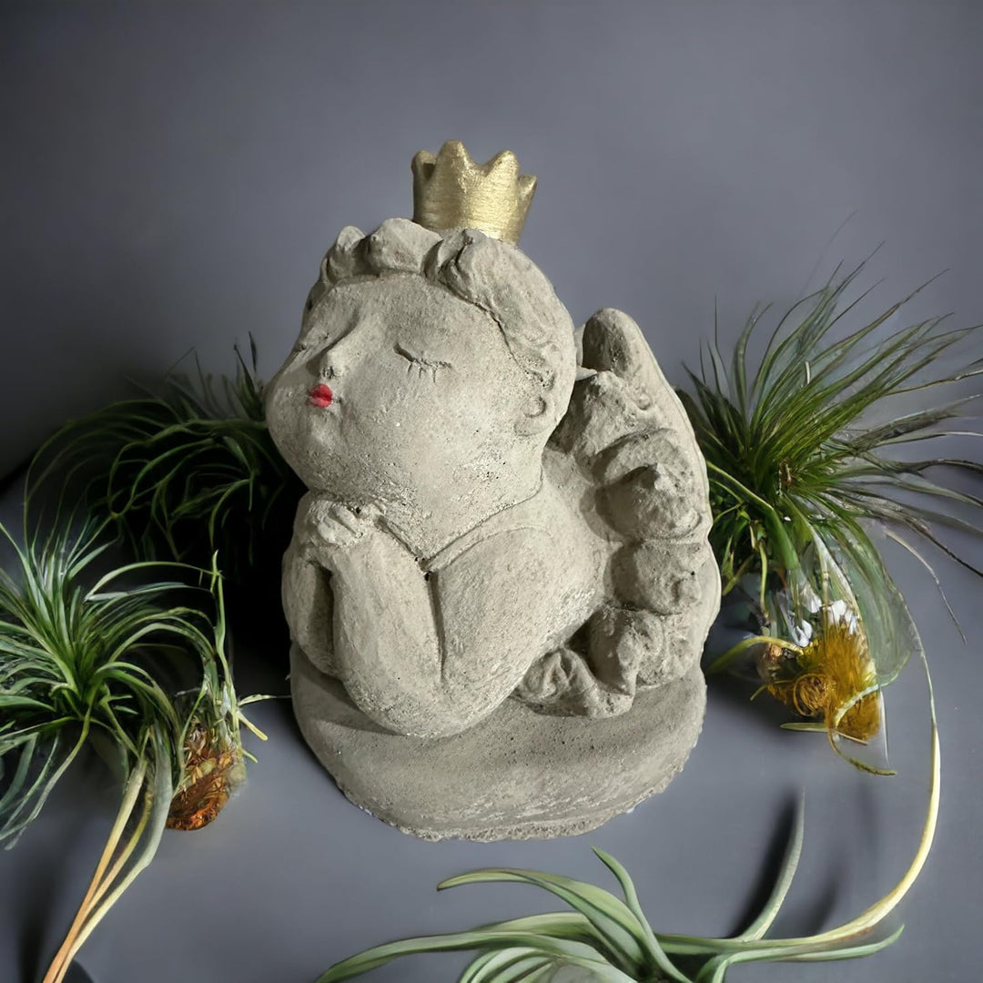 OriginalPaul Skulp & Betondesign Steinfigur Ballerina Petra mit Goldener Krone - Steinfiguren