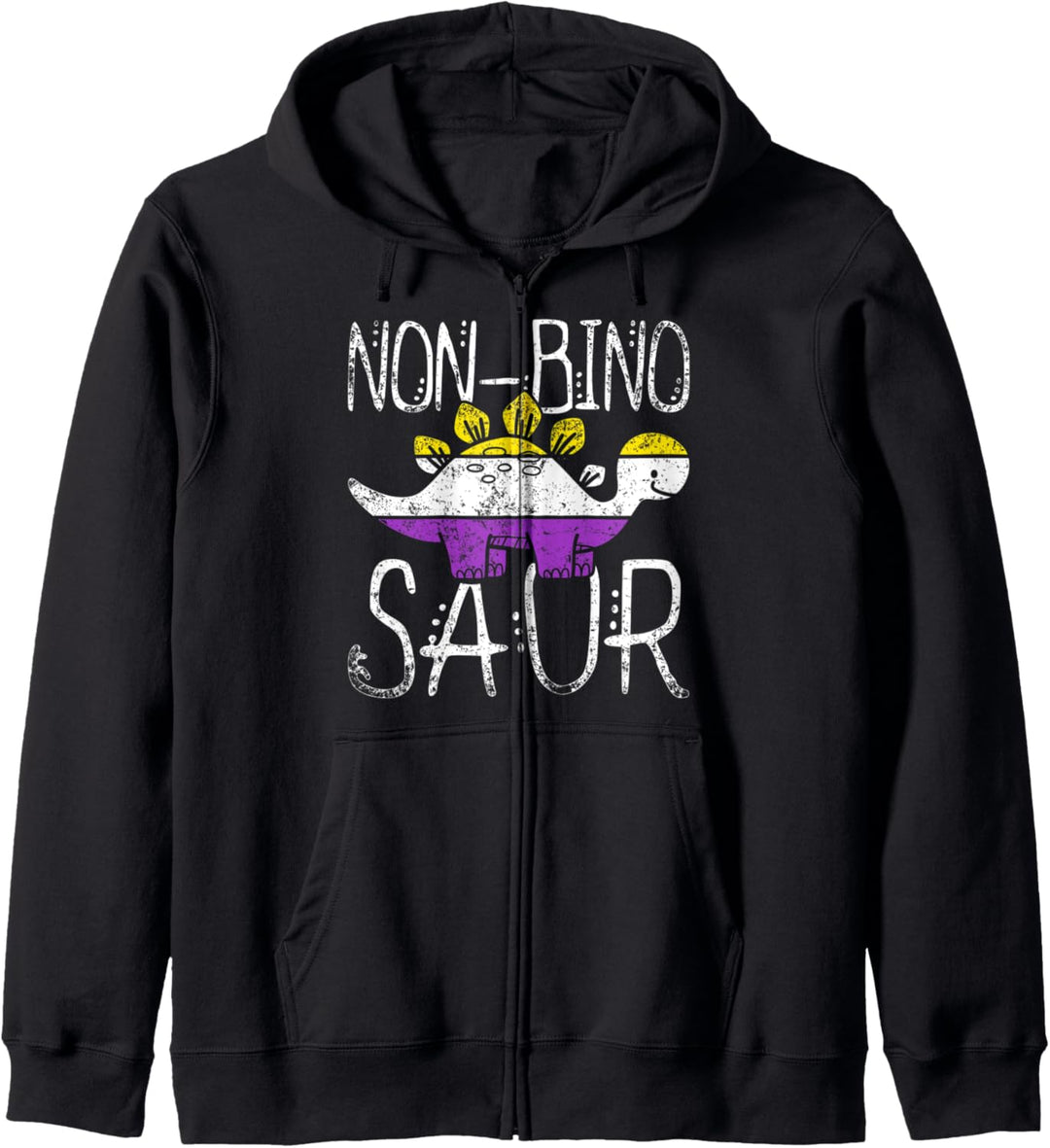Non Bino Saurier Queer T Rex LGBT Dinosaurier Nicht Binär Kapuzenjacke