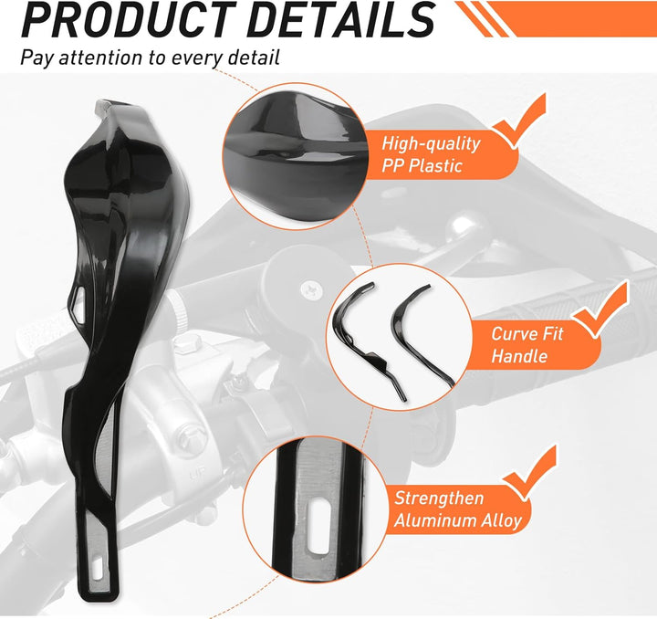 DREAMIZER Handprotektoren Motorrad Aluminium 22mm und 28mm, Handprotektoren für Offroad ATV Dirt Pit