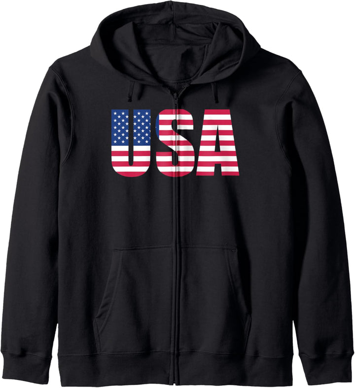 USA Flagge Shirt United States of America Flag Letter Logo Kapuzenjacke