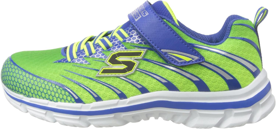 Skechers Jungen 403900l Lmbl Sneaker 27 EU Limettengrün Blau Silberfarbener Rand, 27 EU Limettengr&#