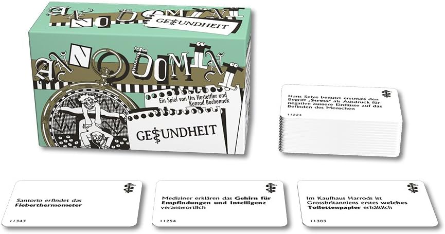ABACUSSPIELE 09161 - Anno Domini - Gesundheit, Kartenspiel - schätzen - bluffen - zweifeln, Yellow