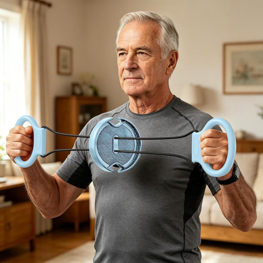 Arm-Krafttrainer, schwenkbares und klappbares Schwungrad mit rutschfestem Griff, Muskelkrafttrainer,