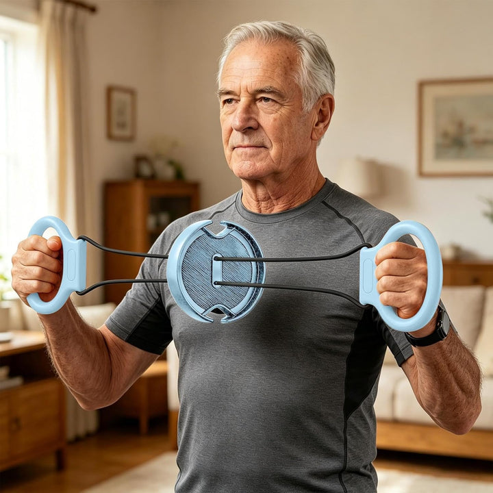 Arm-Krafttrainer, schwenkbares und klappbares Schwungrad mit rutschfestem Griff, Muskelkrafttrainer,