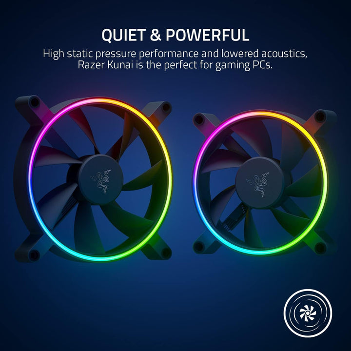 Razer Kunai Chroma - aRGB-PC-Hochleistungslüfter (Leise, leistungsstarke, Bis zu 8 Lüfter anschliess