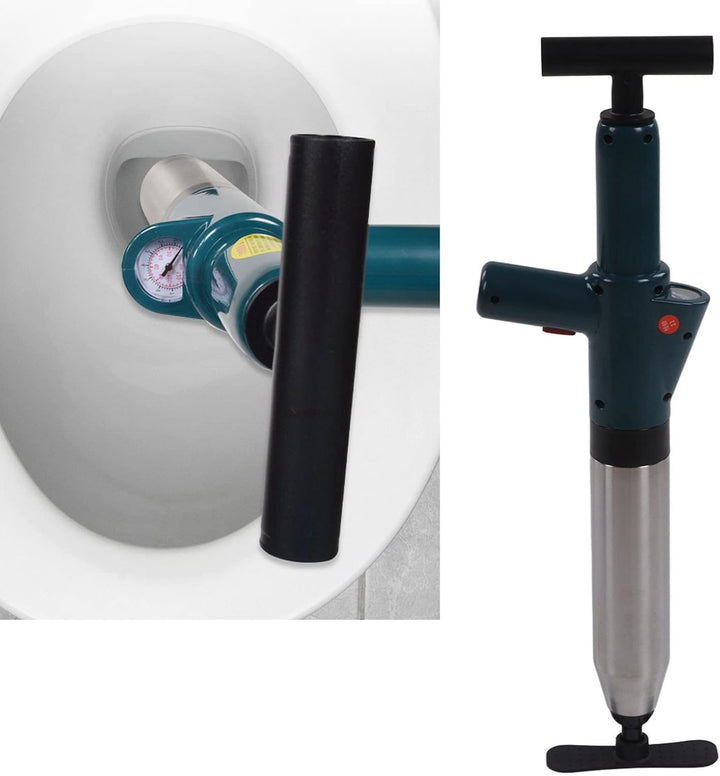 Air Drain Unblocker, Hochdruck Air Drain Unblocker Edelstahl Drain Blaster Plunger Pipe Unclogging T