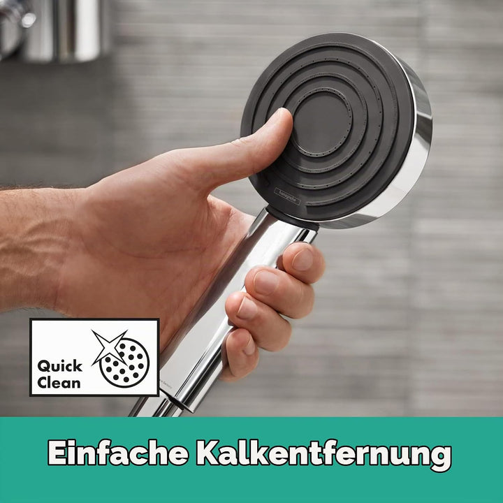 hansgrohe Duschset Pulsify S, Duschkopf mit Schlauch und Halterung, Handbrause mit 1 Strahlart, Chro