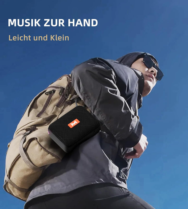 Musikbox Bluetooth, Bluetooth Lautsprecher mit Beat-Synchronisationslicht, IPX7-Wasserdicht, Musikbo