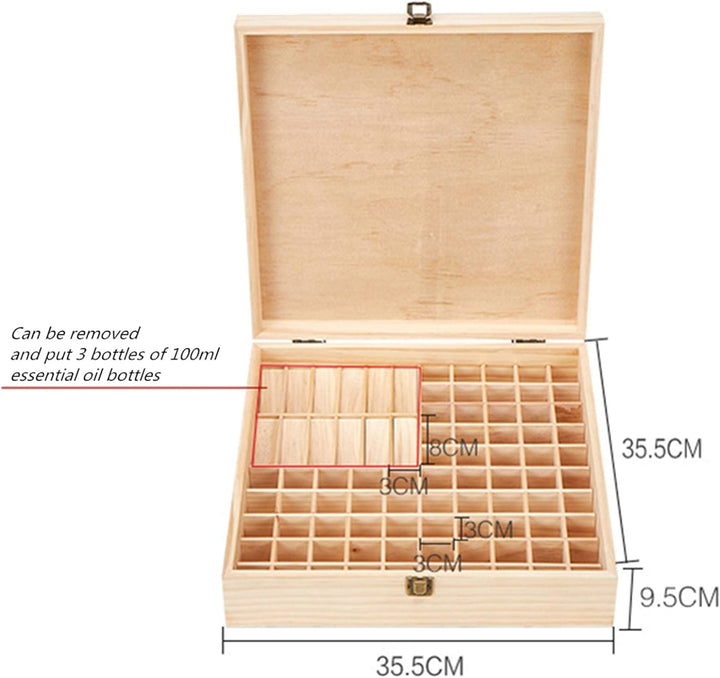 RoseFlower Bambus Ätherisches Öl Organisator Behälter Duftöle Display Ständer, 85 Löcher Aufbewahrun