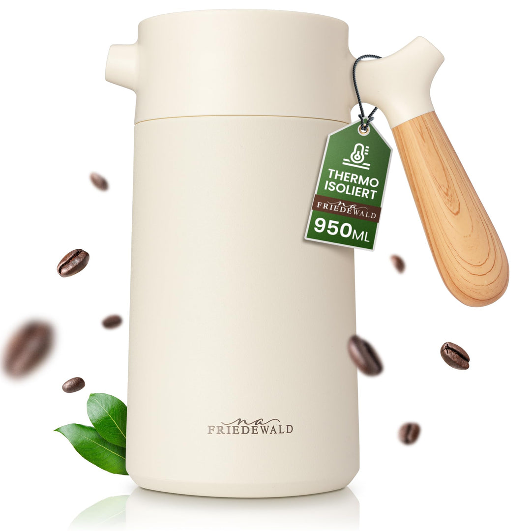 NA FRIEDEWALD French Press | Kaffeebereiter | Französische Kaffeepresse | Coffee Press | 1L Thermo K