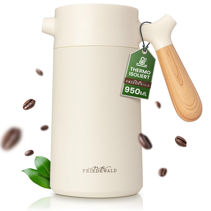 NA FRIEDEWALD French Press | Kaffeebereiter | Französische Kaffeepresse | Coffee Press | 1L Thermo K