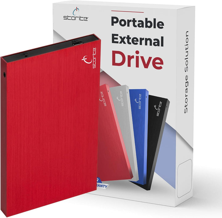 Storite Externe Festplatte, 2,5 Zoll (6,35 cm), USB 2.0, ultradünn, tragbar, mit Speichererweiterung