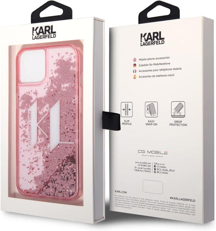 Karl Lagerfeld KLHCP14SLBKLCP Hülle für iPhone 14 6,1" rosa/pink hardcase Liquid