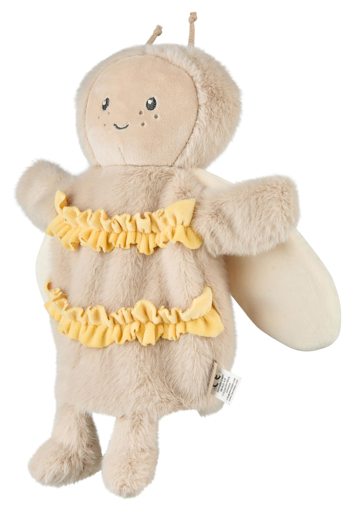 Sterntaler Handpuppe Biene aus weichem Flausch, Kinder- und Babyspielzeug, Kopf wattiert mit Polyest