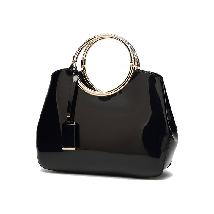 Coolives Damen Handtasche Tasche Henkeltasche aus PU-Lackleder Hochzeitstasche Schultertasche Umhäng