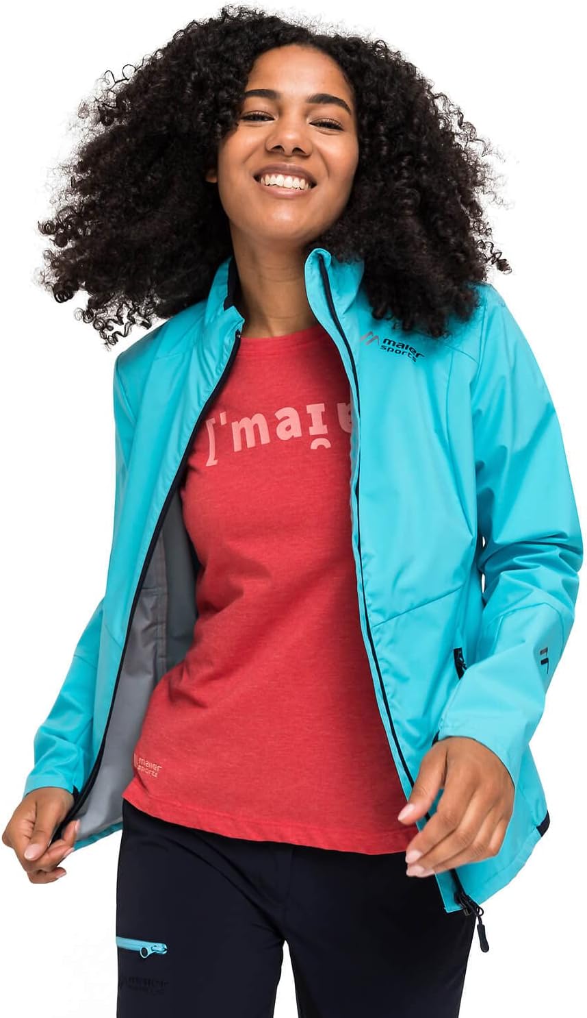 Maier Sports Damen Brims Jacke Softshelljacke Outdoorjacke 38 Hellblau, 38 Hellblau