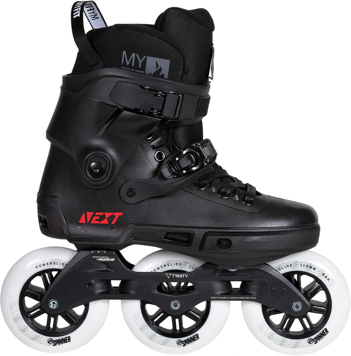 Powerslide Inline Skate Next Core Black 110, für Urban und Fitness, für Damen und Herren Gr. 36-47,