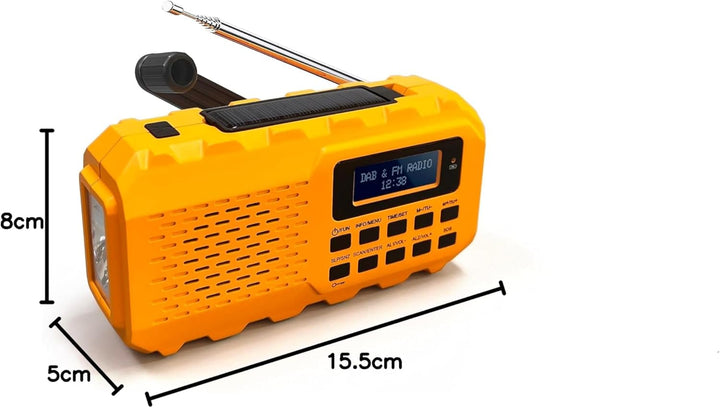 NEWTRO MULTIFUNKTIONS-KURBELRADIO DAB+/DAB/FM - MULTIFUNKTIONALES DIGITALRADIO MIT Taschenlampe, LES
