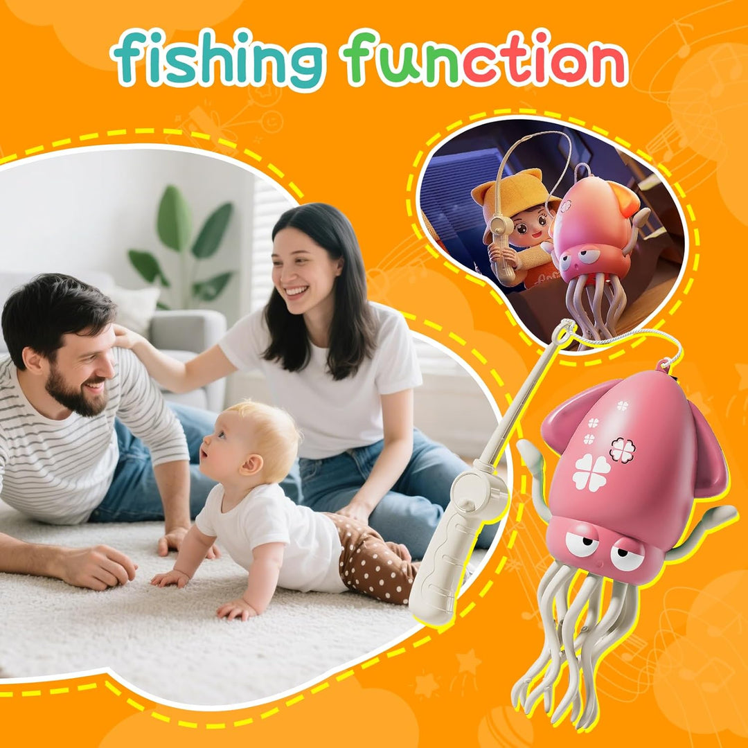Tanzender & krabbelnder Oktopus mit LED Lichtern und Musik - Automatisch schwingendes musikalisches