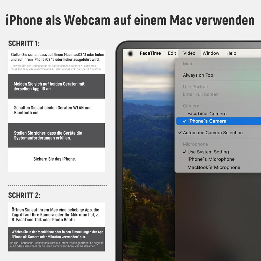 NEEWER Faltbare Durchgangskamera-Halterung mit kaltem Schuh für MagSafe 15 Pro Max 14 13 12 MacBook