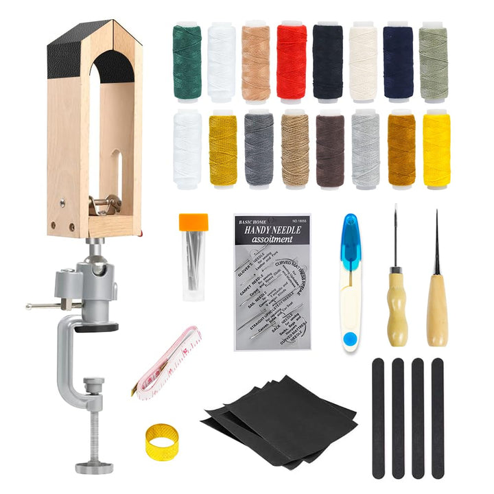 FASTTOBUY Leder Werkzeug Leder Pony, Leder nähen Crafts DIY Nähen Schnürsystem, Nähkloben zum festha