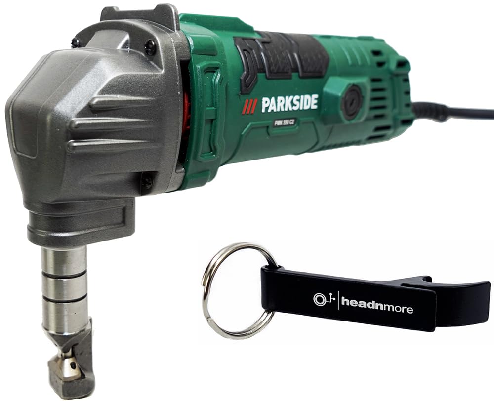 HEADNMORE® Bundle - 1x PARKSIDE® Knabber/Nibbler/Blechknabber PMK 550 C2, 550 W + 1x HEADNMORE® Schl