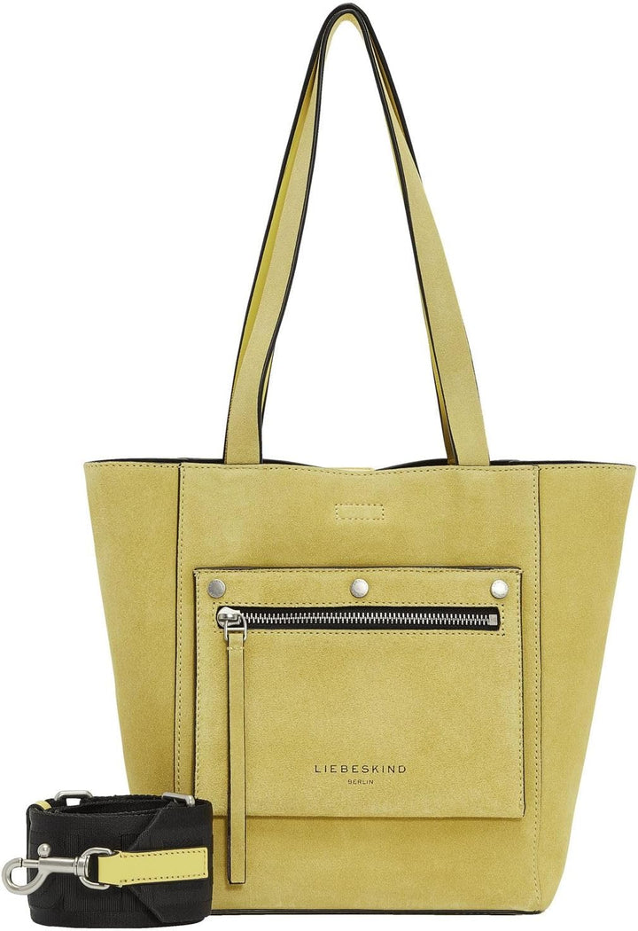 Liebeskind Damen Steph Suede Shopper S Pale Banana, Pale Banana