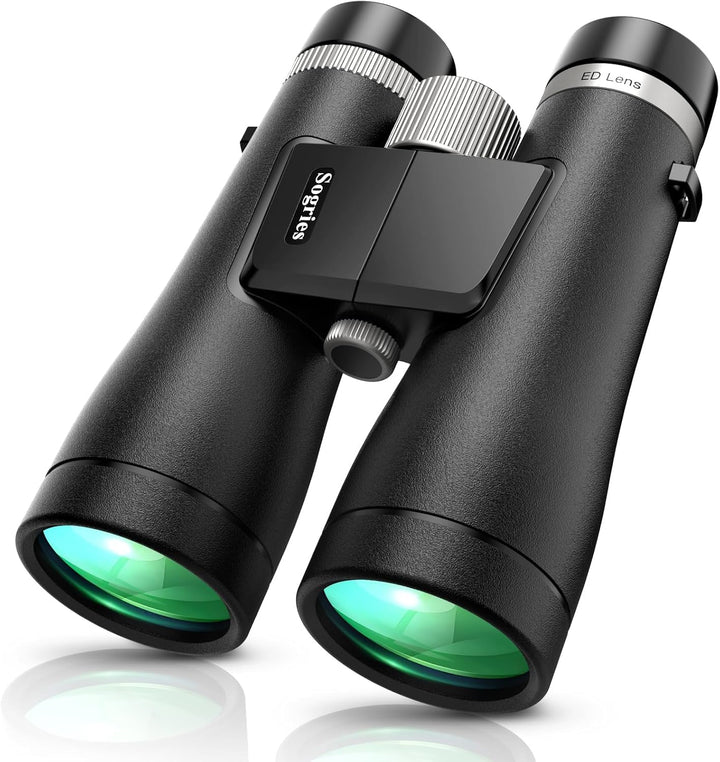 12x50 ED Fernglas für Erwachsene – Professionelles Dachkantprisma, HD-Optik, Rutschfester Griff, IPX