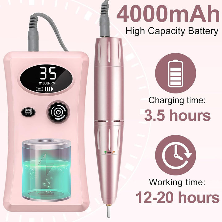 Elektrische Nagelfräser 35000 U/min, Urbuti 11 in 1 Professionell Maniküre set, USB Aufladbare Elekt