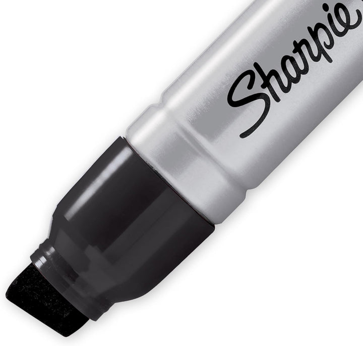 Sharpie Pro Magnum Permanentmarker, Keilspitze, schwarz, 12 Stück Schwarz 12er-Box, Schwarz 12er-Box