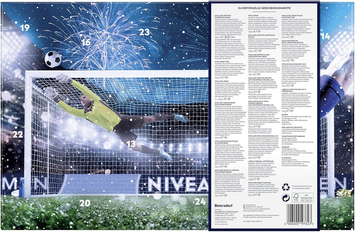 NIVEA MEN Adventskalender 2025-24 Türchen mit verwöhnenden Überraschungen, Weihnachtskalender mit Pf