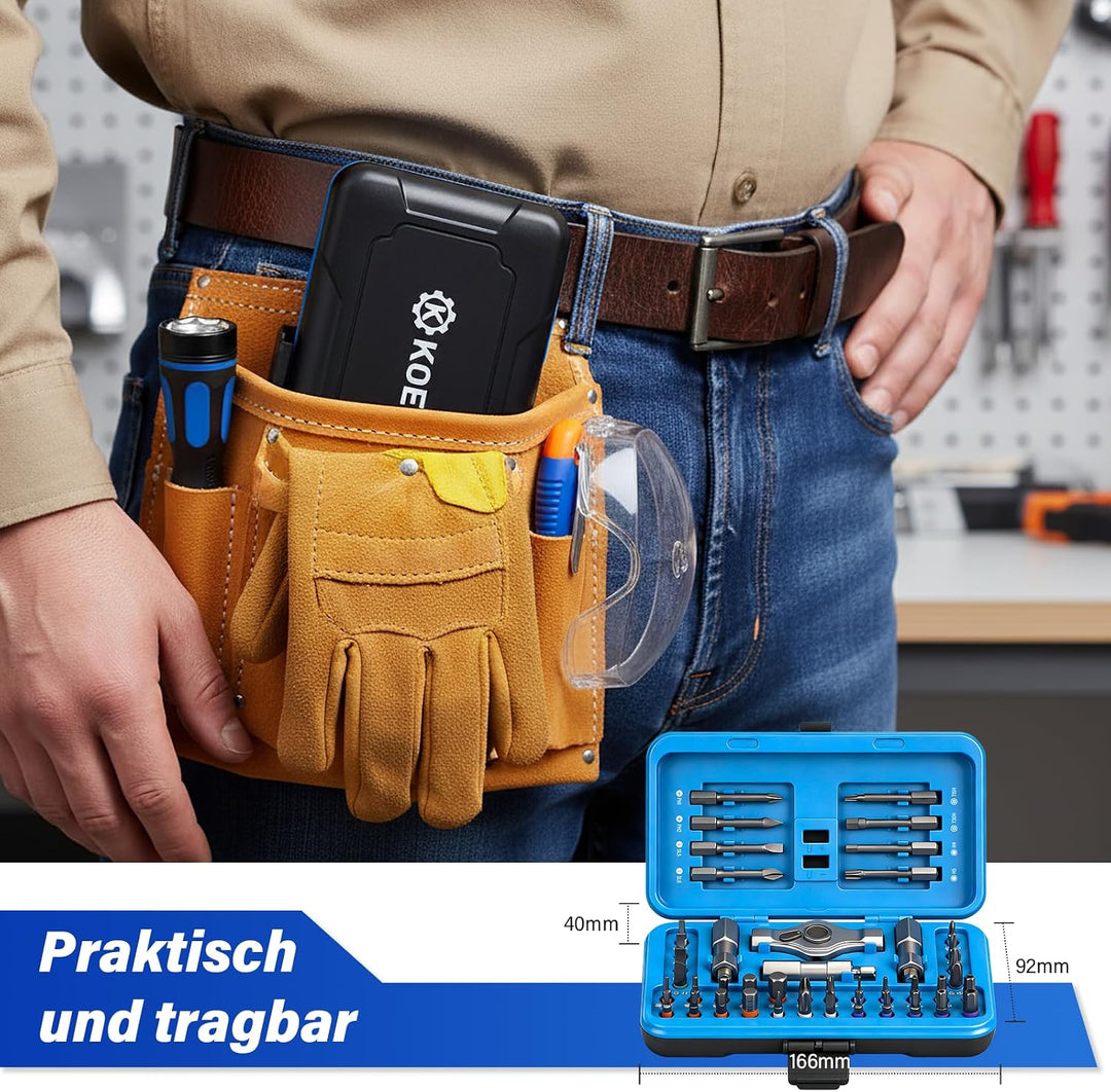 42-in-1 Magnetisches Schraubendreher-Set, Multi-Bit-Magnetschraubendreher-Set mit Abnehmbarem Ratsch