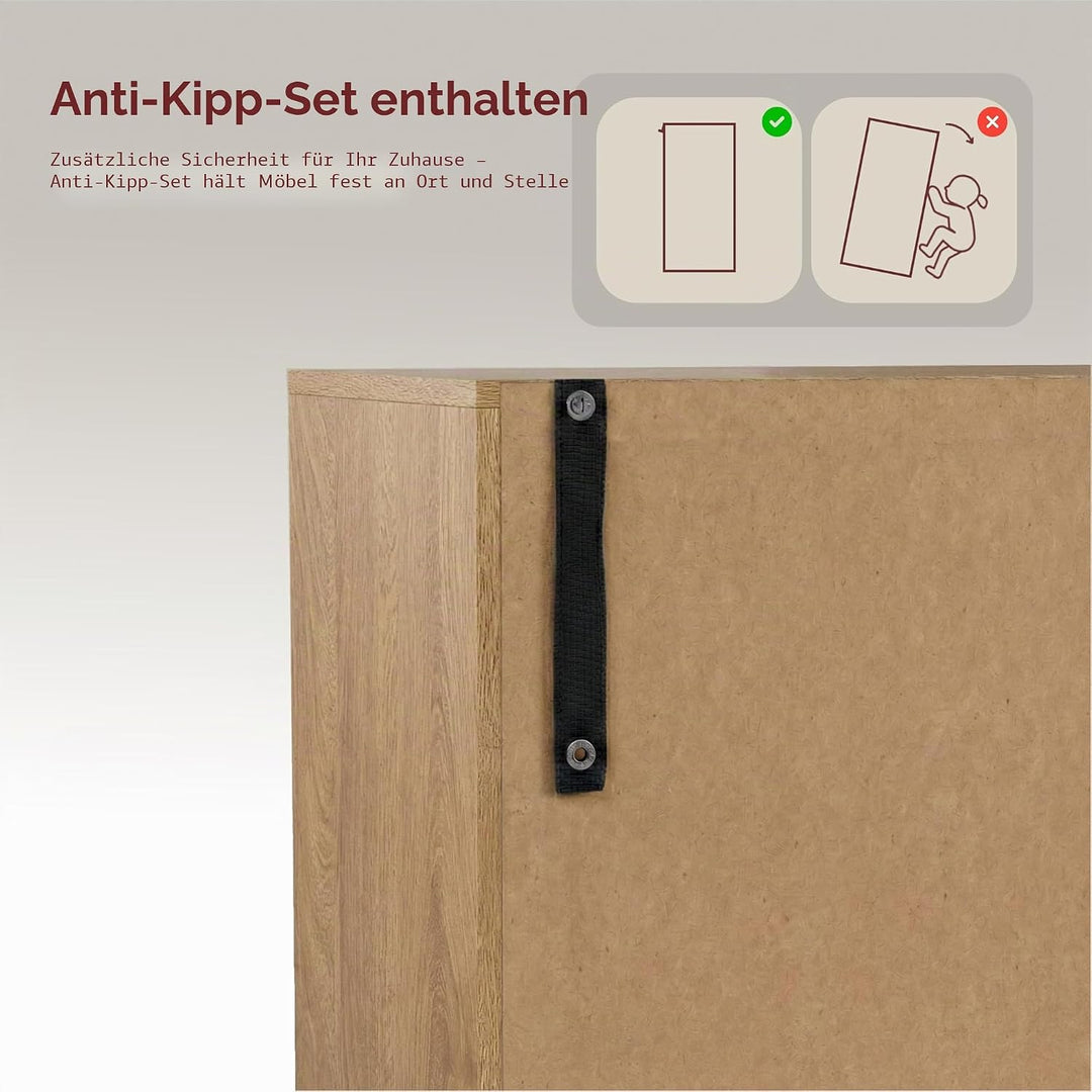 Vida Designs Oxford Bücherregal mit 3 Ebenen, würfelförmig, Eiche, Holz-Regaleinheit für Büro, Wohnz