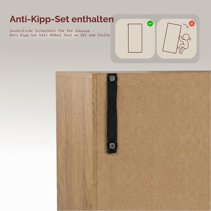 Vida Designs Oxford Bücherregal mit 3 Ebenen, würfelförmig, Eiche, Holz-Regaleinheit für Büro, Wohnz