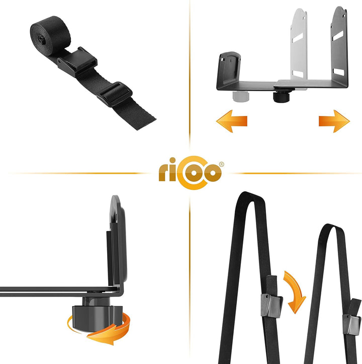 RICOO PC Rechner Halterung für Wand Montage Wandhalterung Server Rack Untertisch Schreibtisch Comput