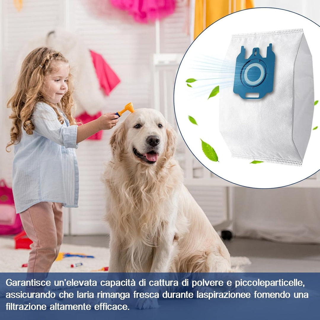 12 Staubsaugerbeutel kompatibel mit Miele GN, 3D Effizienz passend für Classic C1, komplett S2/S5/S8