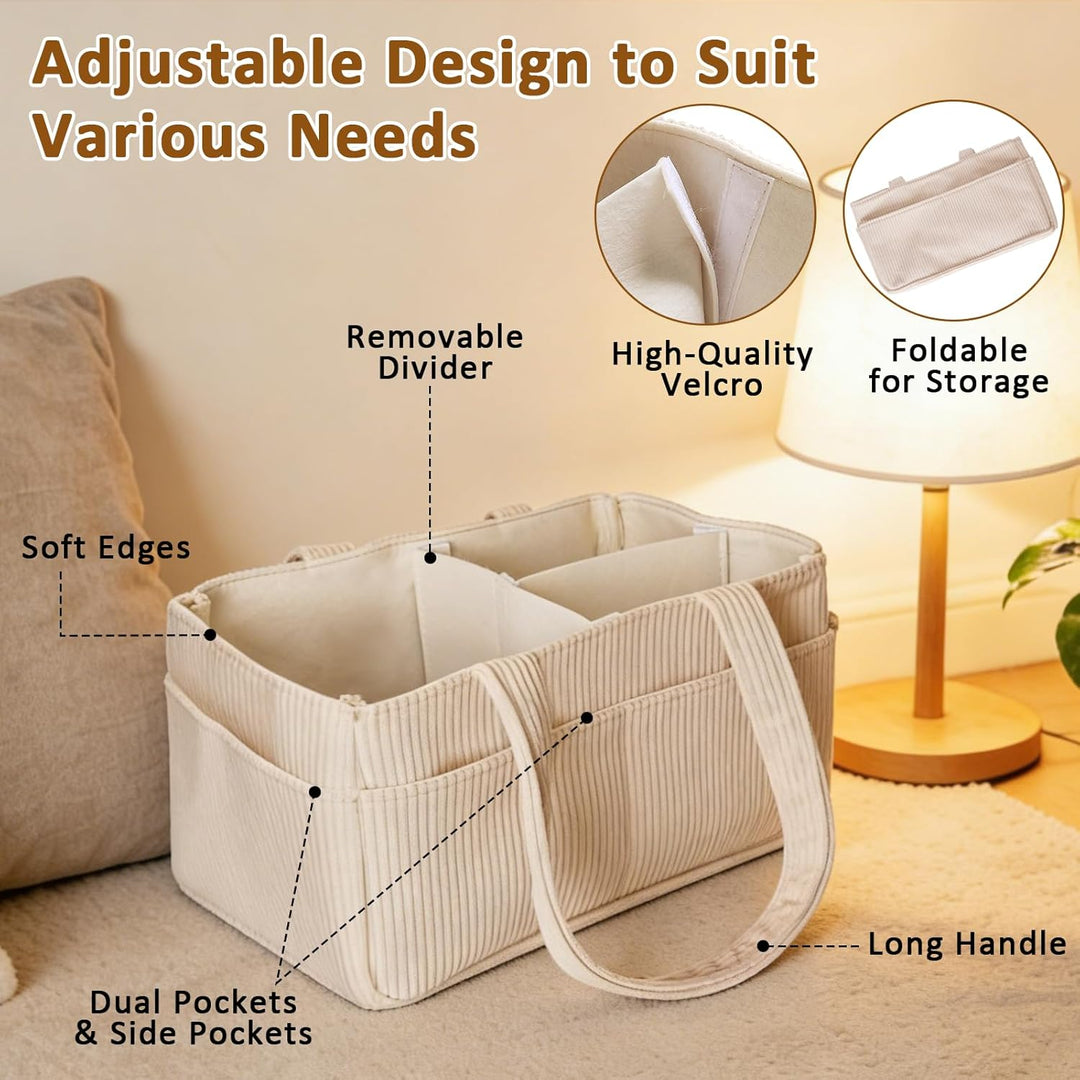 Wickeltisch Organizer, Wickelkorb Cord für Wickeltisch, Wickeltasche Organizer mit Herausnehmbaren F